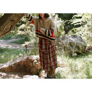 Thisisthegreat 'The Striped' Tan Striped Henley Pullover Size S